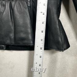 Vintage Hein Gericke Premium Leather Motorcycle Jacket Women Size 38 Black