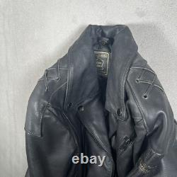 Vintage Hein Gericke Premium Leather Motorcycle Jacket Women Size 38 Black