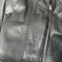 Vintage Hein Gericke Premium Leather Motorcycle Jacket Women Size 38 Black