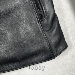 Vintage Hein Gericke Premium Leather Motorcycle Jacket Women Size 38 Black