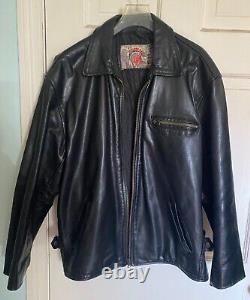 Vintage Heroes London Black Leather Cafe Racer Style Men's Jacket Small
