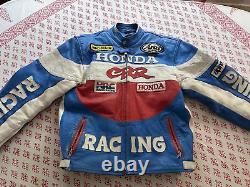 Vintage Honda CBR Racing Leather Motorcycle Jacket