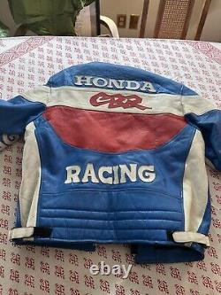Vintage Honda CBR Racing Leather Motorcycle Jacket