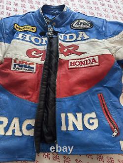 Vintage Honda CBR Racing Leather Motorcycle Jacket