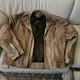 Vintage Hot Leathers Full Grain Cowhide Motorcycle Jacket In Fawn Brown Size 56