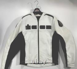 Vintage ICON white leather Titanium model motorcycle jacket XL NWOT Never Worn