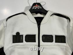 Vintage ICON white leather Titanium model motorcycle jacket XL NWOT Never Worn