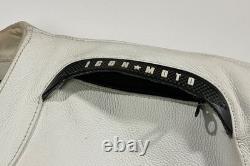 Vintage ICON white leather Titanium model motorcycle jacket XL NWOT Never Worn