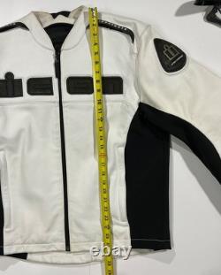 Vintage ICON white leather Titanium model motorcycle jacket XL NWOT Never Worn