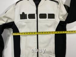 Vintage ICON white leather Titanium model motorcycle jacket XL NWOT Never Worn