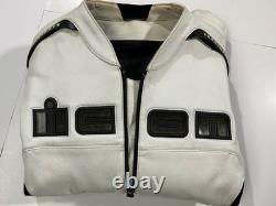 Vintage ICON white leather Titanium model motorcycle jacket XL NWOT Never Worn