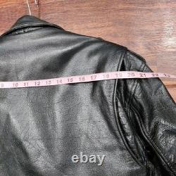 Vintage IK Zip Out Lining Leather Edgy Motorcycle Jacket Black Men's Size 44