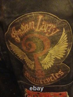 Vintage Indian Larry Steer Hide Sioux Bead Work Motorcycle Jacket