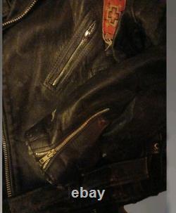 Vintage Indian Larry Steer Hide Sioux Bead Work Motorcycle Jacket