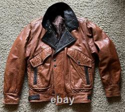 Vintage Italian Leather Motorcycle Jacket CONFEZIONI DI LUSSO size 46