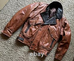 Vintage Italian Leather Motorcycle Jacket CONFEZIONI DI LUSSO size 46