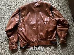 Vintage Italian Leather Motorcycle Jacket CONFEZIONI DI LUSSO size 46