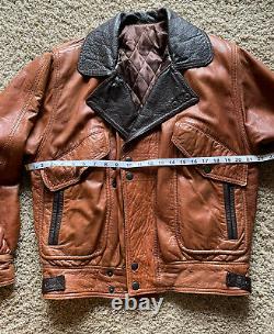 Vintage Italian Leather Motorcycle Jacket CONFEZIONI DI LUSSO size 46
