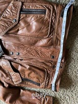 Vintage Italian Leather Motorcycle Jacket CONFEZIONI DI LUSSO size 46