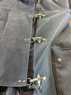 Vintage Jacket E. A. Fay Men's Small Fireman Cargo Coat Snap Hook Freezer Street