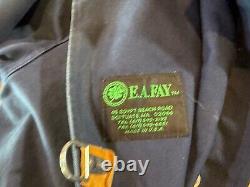 Vintage Jacket E. A. Fay Men's Small Fireman Cargo Coat Snap Hook Freezer Street