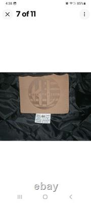 Vintage KERR MENS BLACK LEATHER MOTORCYCLE JACKET SZ 44 Large, Made USA