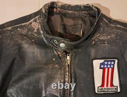 Vintage Kehoe Harley-Davidson Steerhide Leather Motorcycle Jacket USA Made Rare
