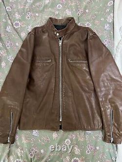 Vintage Kehoe Jacket Steerhide Leather Cafe Racer SWIFT Zippers