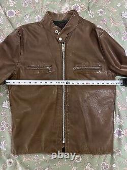 Vintage Kehoe Jacket Steerhide Leather Cafe Racer SWIFT Zippers