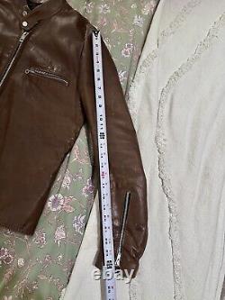 Vintage Kehoe Jacket Steerhide Leather Cafe Racer SWIFT Zippers
