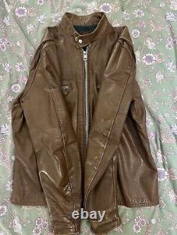 Vintage Kehoe Jacket Steerhide Leather Cafe Racer SWIFT Zippers