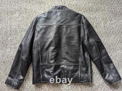 Vintage LEVIS motorcycle jacket M black leather CAFE RACER patina y2k biker lvc