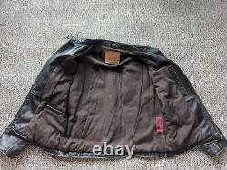Vintage LEVIS motorcycle jacket M black leather CAFE RACER patina y2k biker lvc