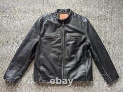 Vintage LEVIS motorcycle jacket M black leather CAFE RACER patina y2k biker lvc