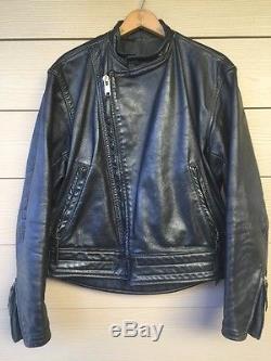 Vintage Langlitz Cascade Black Leather Motorcycle Jacket M Nice