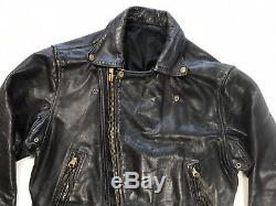 Vintage Langlitz Columbia Black Leather Motorcycle Jacket 80's'82 Men's Size 40