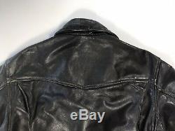 Vintage Langlitz Columbia Black Leather Motorcycle Jacket 80's'82 Men's Size 40