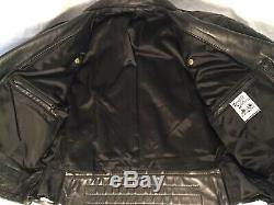Vintage Langlitz Leather Motorcycle Jacket Black, Preowned, Heavy
