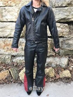 Vintage Langlitz Leather Motorcycle Jacket and Pants