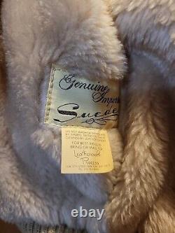 Vintage Lavion Leather Jacket Adult 44 Brown Suede Sherpa Mens Zip Western