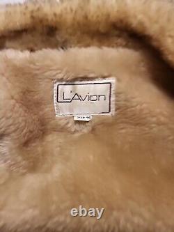 Vintage Lavion Leather Jacket Adult 44 Brown Suede Sherpa Mens Zip Western