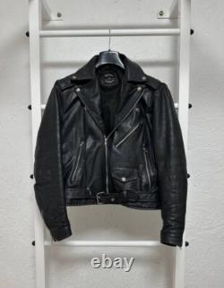Vintage Leather Biker Jacket Brooke Saddler S Size