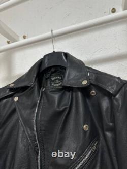 Vintage Leather Biker Jacket Brooke Saddler S Size
