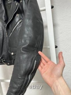 Vintage Leather Biker Jacket Brooke Saddler S Size