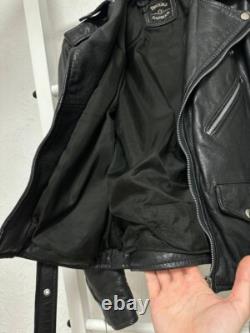 Vintage Leather Biker Jacket Brooke Saddler S Size