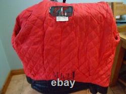 Vintage Leather Biker Jacket-size 36 38 Uk-small-red Lining-diamond Padding