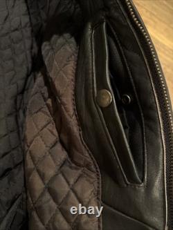 Vintage Leather Harley Davidson Motorcycle Jacket Size 40 Reg With Quilted Liner