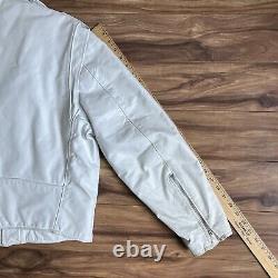 Vintage Leather Jacket Mens 40 White Biker Zipper Motorcycle Vintage Moto 70s