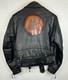 Vintage Leather Jacket Mens 46 Moto Black Eagle Unique Artwork Made USA Signed