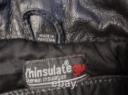 Vintage Leather King Motorcycle Leather Y2K BeltZipper Jacket Thinsulate Size 44